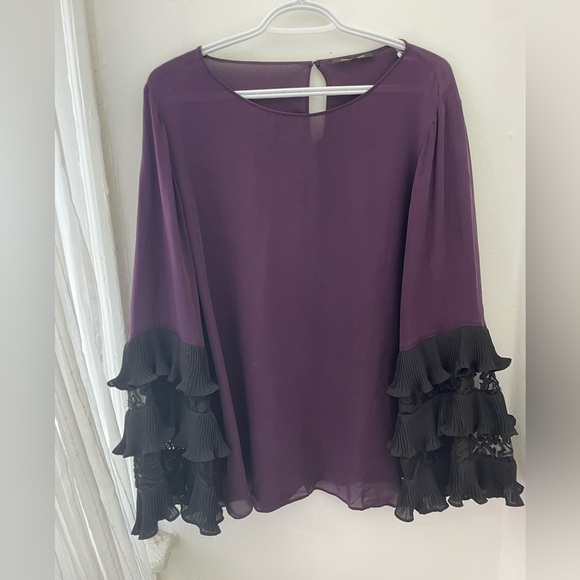 Kobi Halperin Silk Bell Sleeved Blouse - Picture 1 of 6